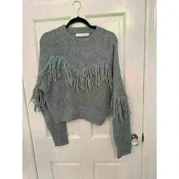Bishop and Young Glam Slam Fringe Sweater size S NWT - Picture 2 of 5